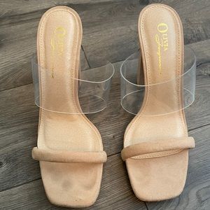 Lulus clear strap heels 8
